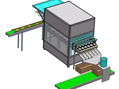 Laser marking and feeding machine 3D model