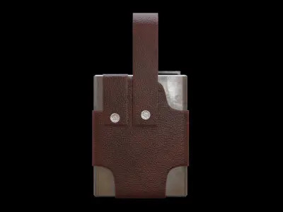 leather camouflage iron old flask Low-poly 3D model