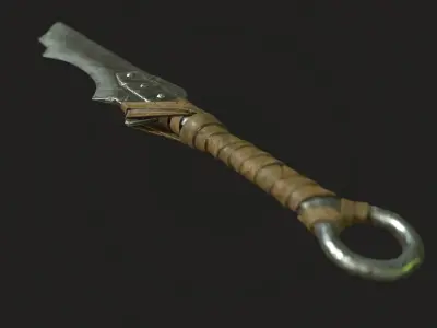 ork short sword Low-poly 3D model