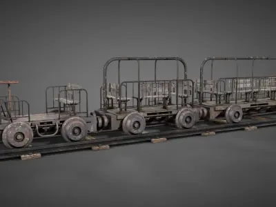 Old mine Worker Carrier 3D model