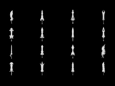 48 Greatswords Collection 3D Model Pack