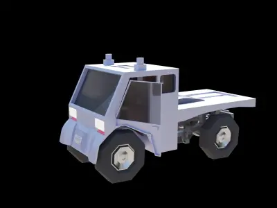 Round Overhead Tank - Cylindrical Low-poly 3D model