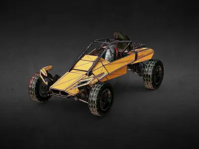 Buggy PBR Low-poly 3D model