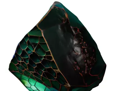 Mystic Iridescent Crystal Shard 3D model