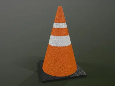 Traffic cone Free low-poly 3D model buy