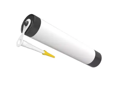 Sealant cartridge open mockup 3D model