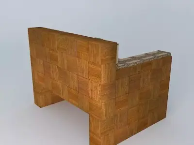 Simple office sofa 3D model