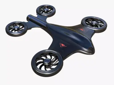 Quadcopter Drone PBR Low-poly 3D model