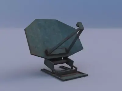Radar 04 Low-poly 3D model