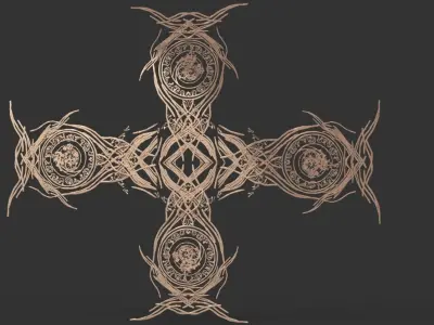 Golden Elden Celtic Weave 1 3D model