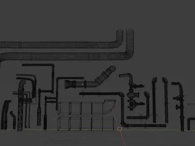 Pipes Asset Free 3D model