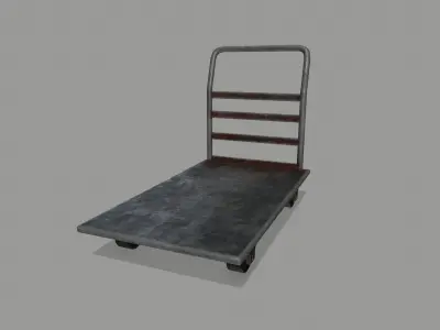 Trolley metal hand truck Low-poly 3D model