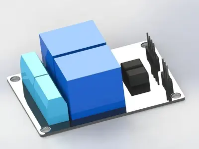 modulo de 2 relevadores Free 3D model