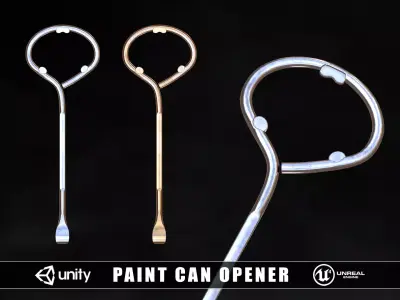Paint Can Opener Low-poly 3D model