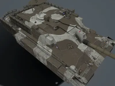 challenger-2 TES MEGATRON Low-poly 3D model