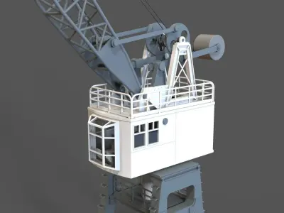 Old dock crane 3D print model