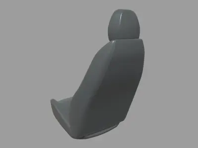 Car Seat 021 Low-poly 3D model