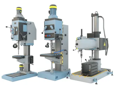 Industrial drilling machines - Collection 3D model
