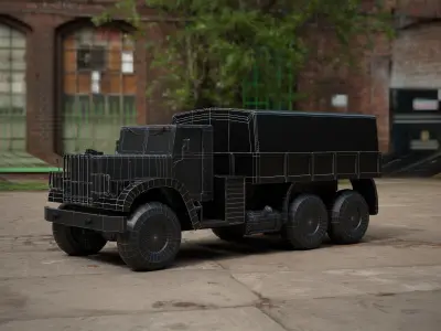 Low-poly Army Truck Low-poly 3D model