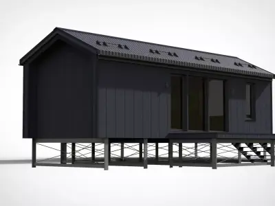Modular private house 3D model buy