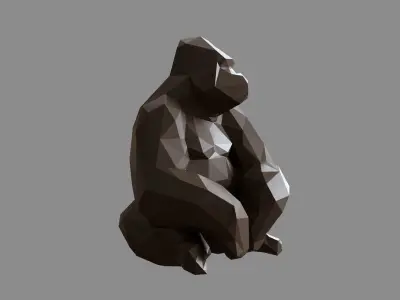 Lowpoly Gorilla 3D model