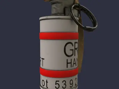 Smoke grenade Free low-poly 3D model buy