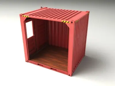 10 feet cube container 3D model