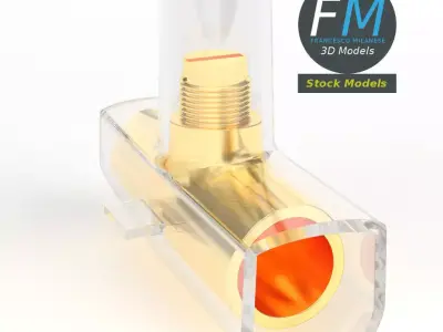 Unipolar screw terminal 3D model
