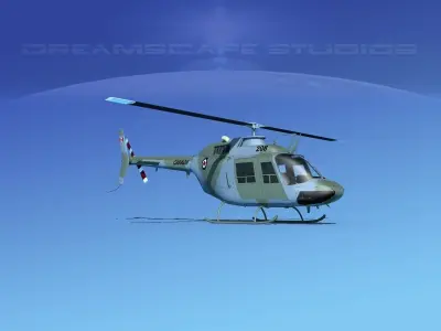 Bell OH-58B Canadian Army 1 3D model