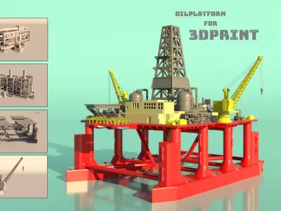 oilplatform for 3Dprint 3D print model
