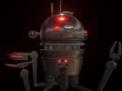 Sci-Fi robot 3D model 7