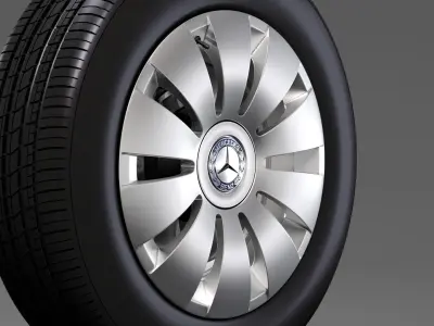Mercedes Benz Citan Van wheel 2017 3D model