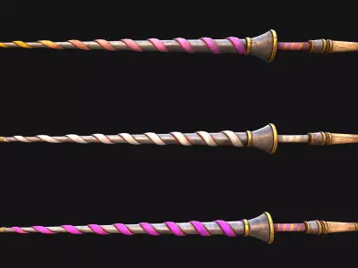 Medieval Spear Lance  Cavalry Tournament Fair Weapon Low-poly 3D model