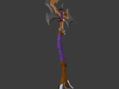 Stylized Axe Free low-poly 3D model purchase