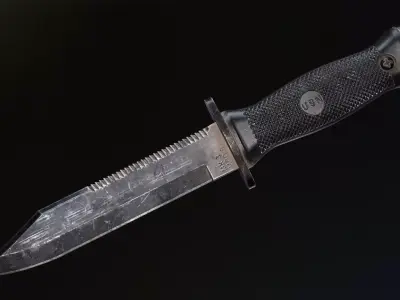 Ontario MK3 Navy Knife Low-poly 3D model