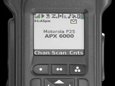 APX 6000 Radio and Case Low-poly 3D model