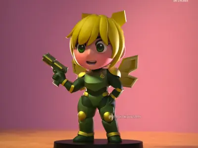 Vexa - Double Vertex Original Character Chibi Figure Free 3D print model