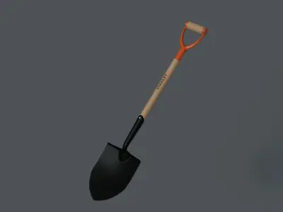 Digging Shovel Tool Model Low-poly 3D model