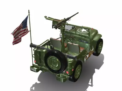 JEEP WILYS Low-poly 3D model