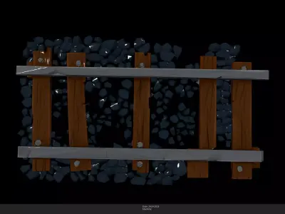 Stylized Orc Wooden Archway Game Ready - AI Low-poly 3D model