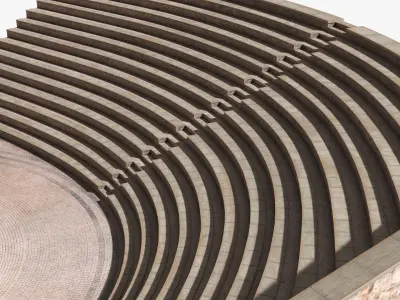  Semi-circular Ancient Amphitheater 