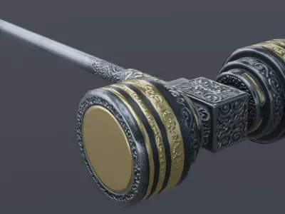 Hammer 04 Low-poly 3D model
