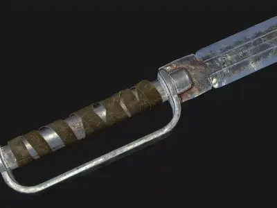 Knife v2 PBR Low-poly 3D model