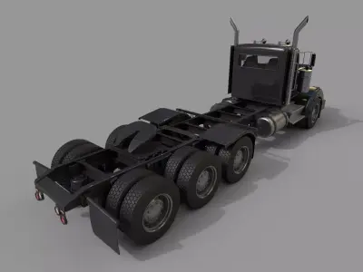 Fifth Wheel Hitch Low-poly 3D model