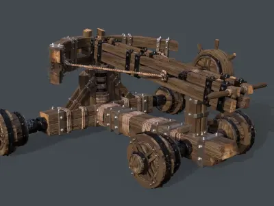 Medieval Ballista Low-poly 3D model