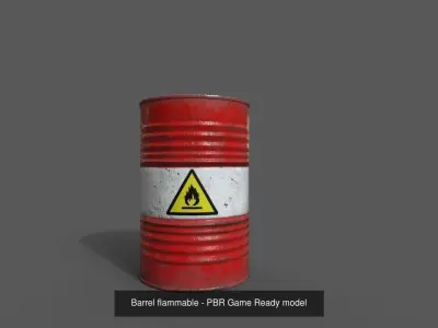 Warehouse Barrels-Pallets-Crates-Traffic Elements Collection  3D Model Pack