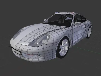 Porsche 911 Carrera S4 Police  free Free low-poly 3D model