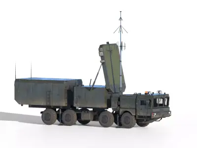 S-400 Trioumf Radar Fully-Rigged Animated Game Ready Low-poly 3D model