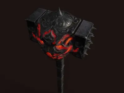War Hammer 04 V2 Low-poly 3D model