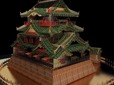Chinese house 3D model purchase